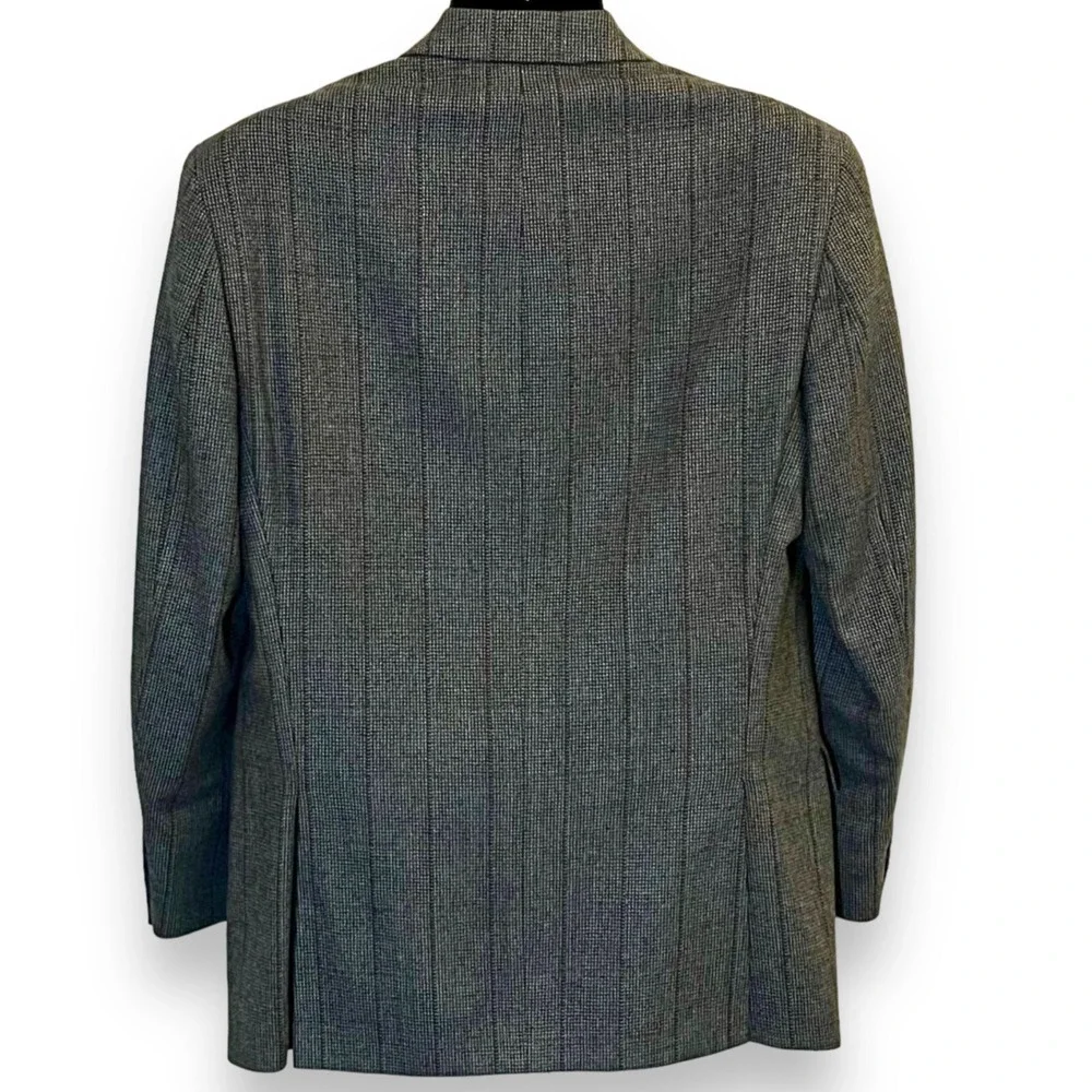 Lauren Ralph Lauren Men Wool Blazer 40R Sport Coat 3 Button‎ Windowpane Gray
